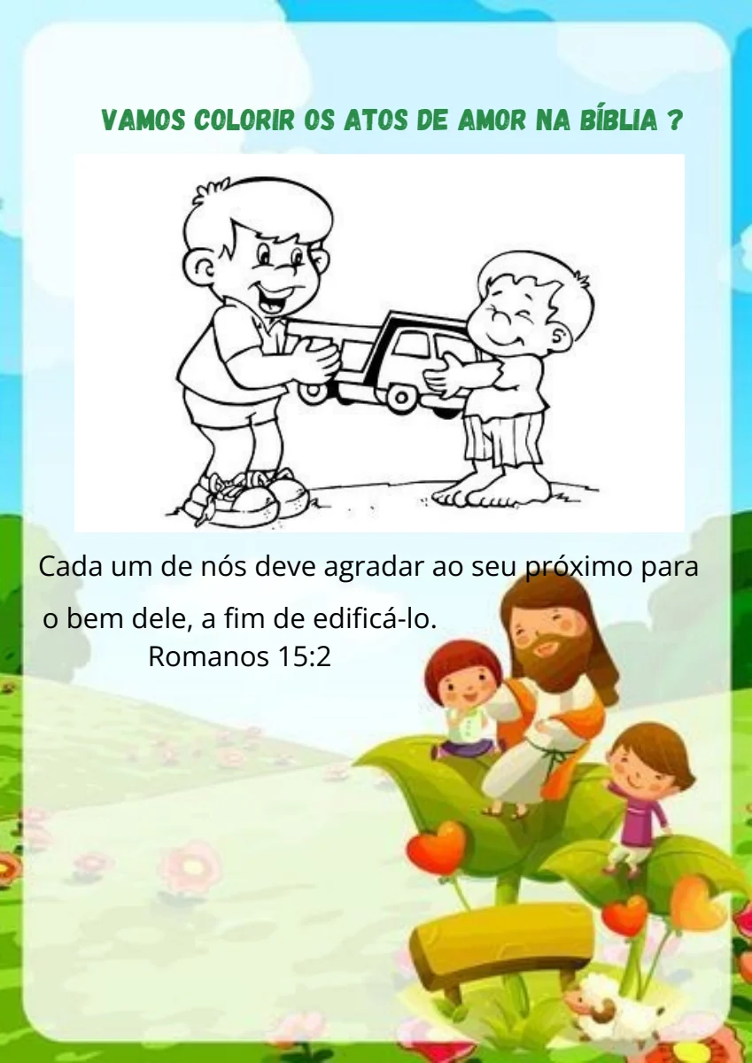 Atividade real sobre ajudar o próximo, de Amor de Deus
