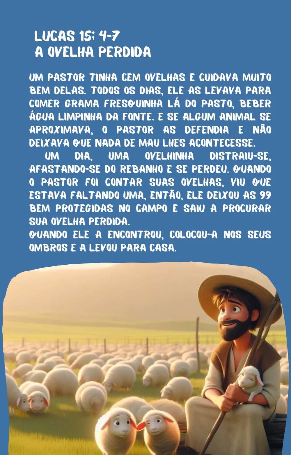 Página real: A parábola da ovelha perdida.